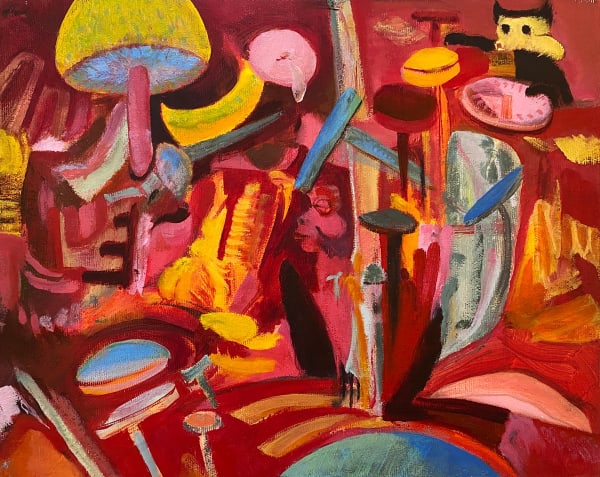 Carnaval, 2020 9 1/2 x 11 3/4 x 1 5/8 in 24 x 30 x 4 cm oil on canvas