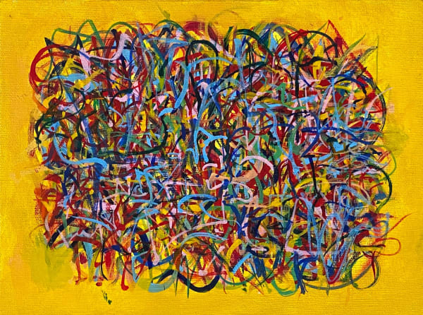 The Flight of the Bumblebee, 2020 8 1/4 x 9 7/8 x 1 5/8 in 21 x 25 x 4 cm oil on canvas