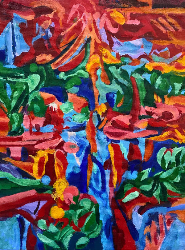 Paradise, 2021 9 1/2 x 7 1/8 x 1 5/8 in 24 x 18 x 4 cm oil on canvas
