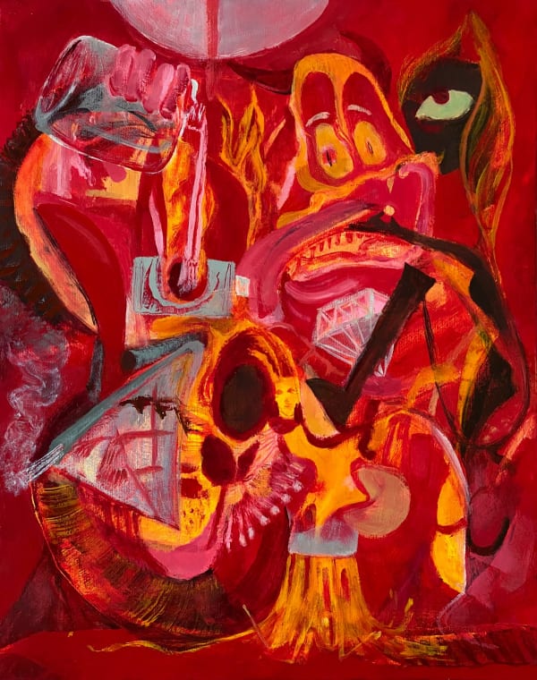 To The Moon, 2020 19 3/4 x 15 3/4 x 1 5/8 in 50 x 40 x 4 cm oil on canvas