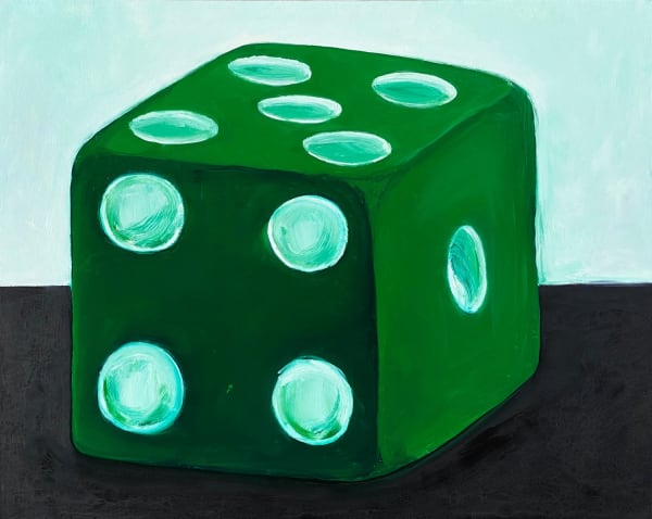 4 Green Five 1, 2020 15 3/4 x 19 3/4 x 1 5/8 in 40 x 50 x 4 cm oil on canvas