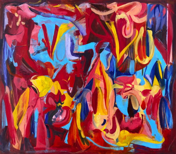 Itchy & Scratchy, 2020 28 3/8 x 32 1/4 x 1 5/8 in 72 x 82 x 4 cm oil on canvas