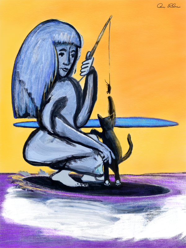 Here Kitty, Kitty, 2021 Digital - Signed and Dated