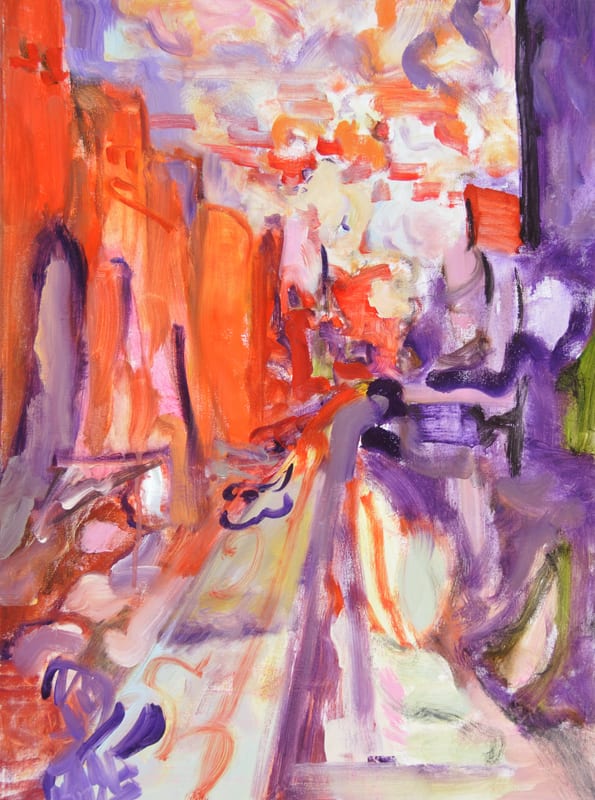 Ari Lankin, Crossing Park Avenue at Dusk, 2007