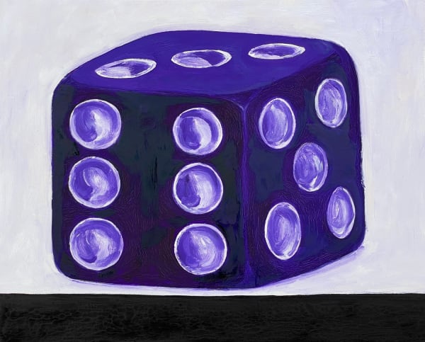 6 Purple Three 5 , 2020 15 3/4 x 19 3/4 x 1 5/8 in 40 x 50 x 4 cm oil on canvas