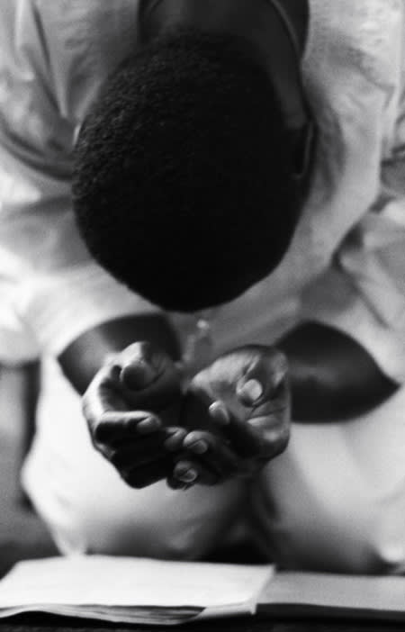 Chester Higgins Prayer, New York , 1988 Archival Pigment Print 9 x 14 inches