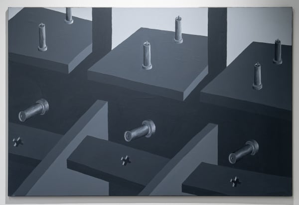 Gili Mocanu Funeral Sink, 2003 Acrylic on canvas 100 x 150 cm. 39 3/8 x 59 in.