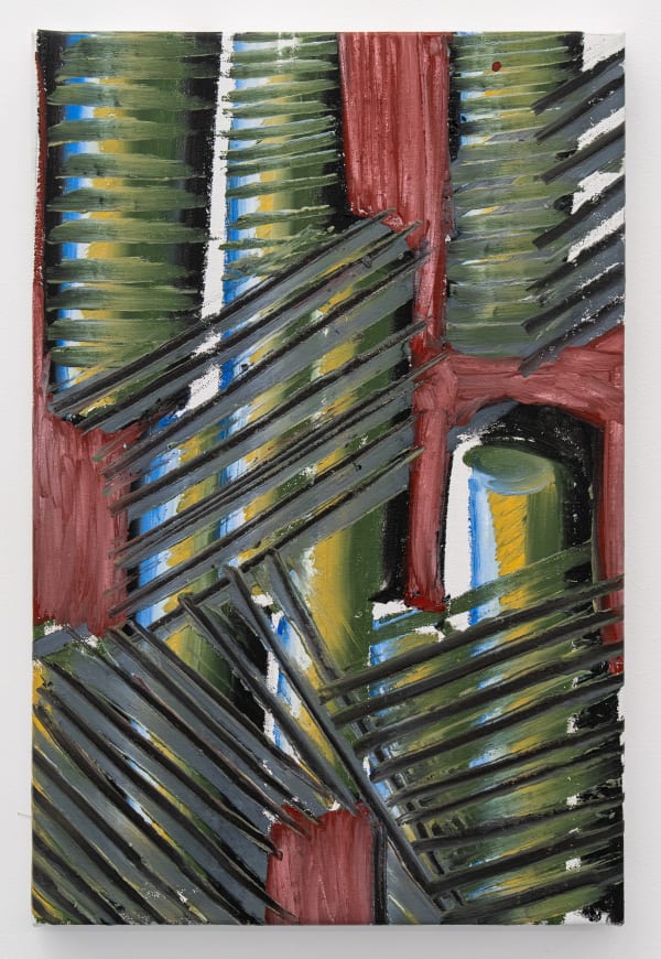 Dumitru Gorzo Landscape with columns, 2025 Oil on canvas 46 x 30 cm. 18 1/8 x 11 3/4 in. Signed & dated