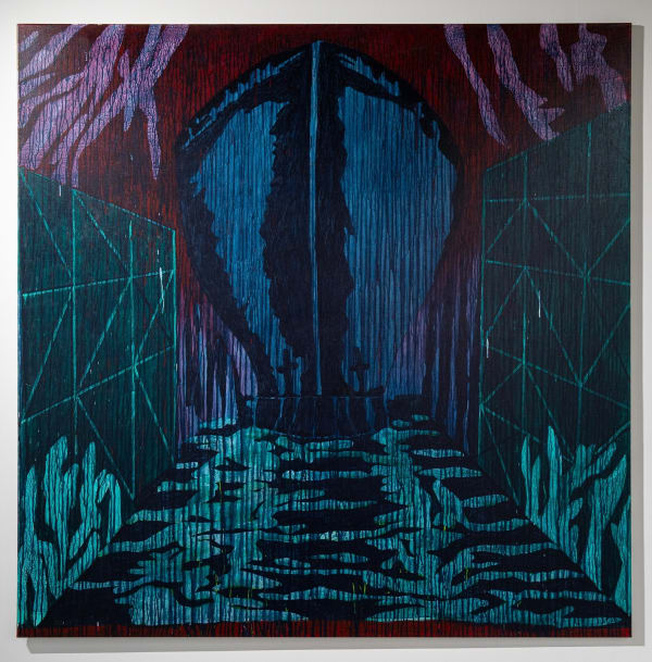 Gili Mocanu Death, 2013 Acrylic on canvas 200 x 200 cm. 78 3/4 x 78 3/4 in.