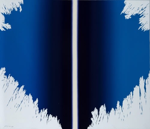 Hencze Tamás (1938-2018), 67 Kék tér - Fehér fény, 2009