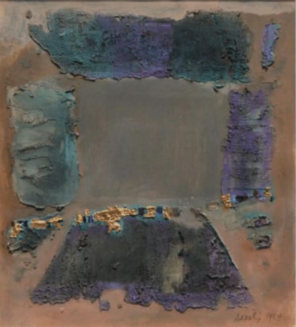 Batang Melingkar di Dasar Coklat