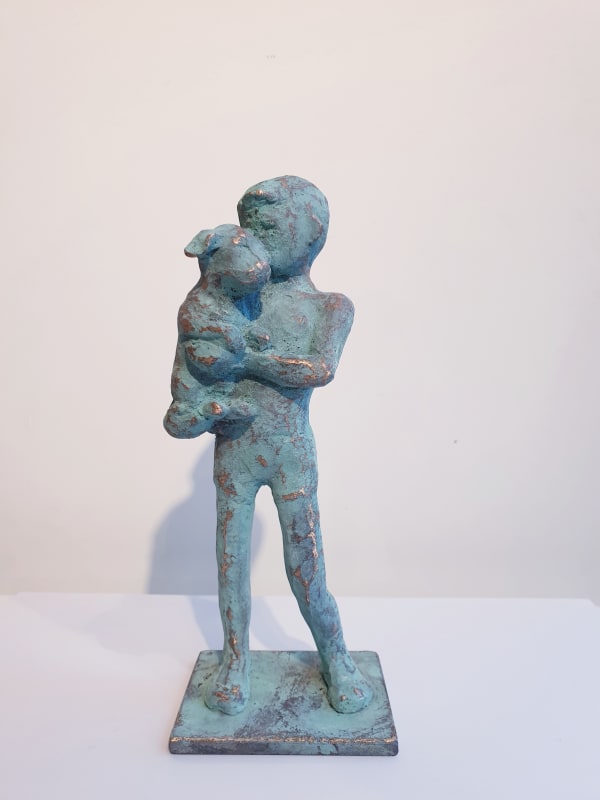 BABETTE DEGRAEVE, JONGETJE MET HOND (rechts dragend) 4//9