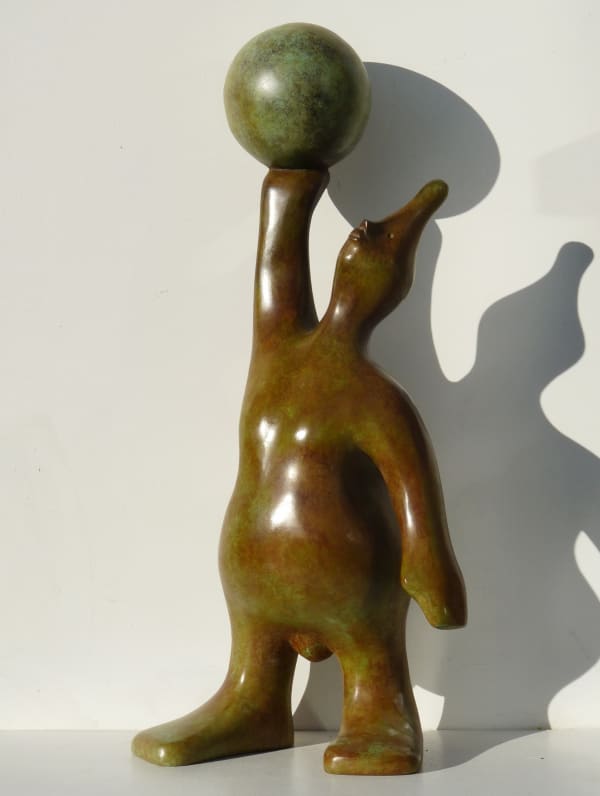 LE MAGHIEN, BRONS Maghiër world in his hand 2/8 (bruin/groen)