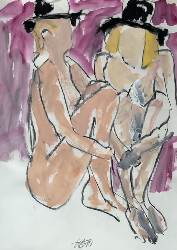 Freeman W. Butts, Two with Hats, 1990