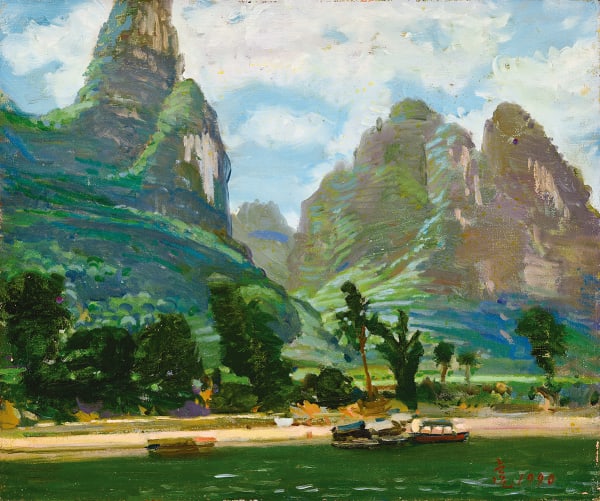 김호걸 KIM, Ho Geol, 계림의 이강 Li River in Guilin, 1990