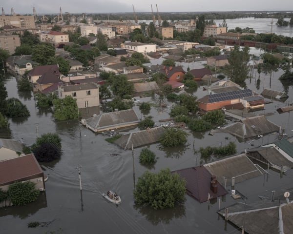 Johanna-Maria Fritz, An overview of a flooded area of Kherson, 2023