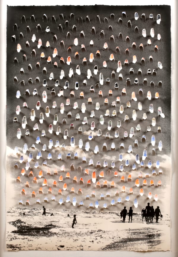 Toyin Loye, At the Beach, 2018