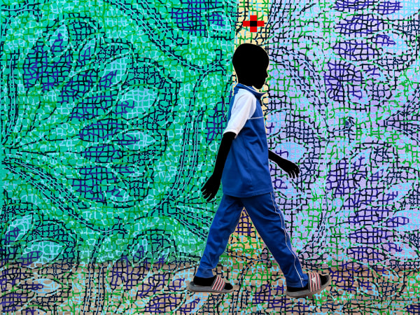 Saïdou Dicko, THE BLUE BOY WALK, 2022