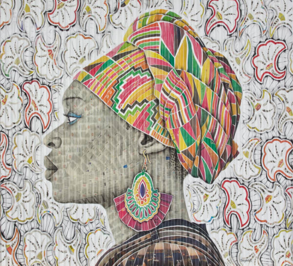 Gary Stephens, Leticia, The Pink Kente Scarf, 2020