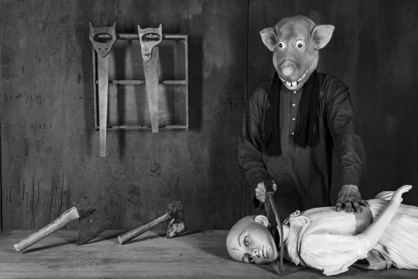 Roger Ballen, SAWING, 2020