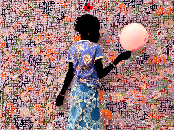Saïdou Dicko, THE BLUE GIRL PARIS GARDEN, 2022