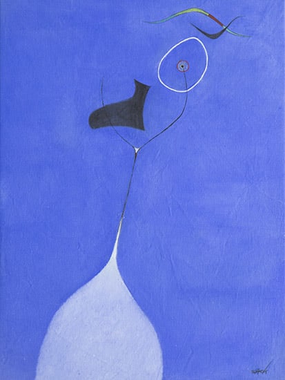 Barry Sack, HOMAGE TO MIRO IN BLUE I, 2015