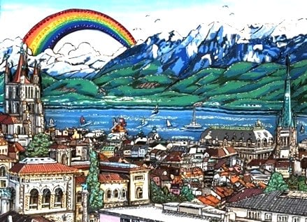 Rainbow over Lausanne