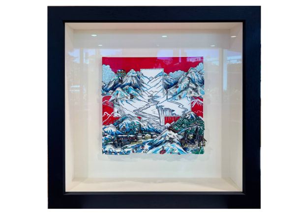 Charles Fazzino, Ski Swiss Cross, 2020