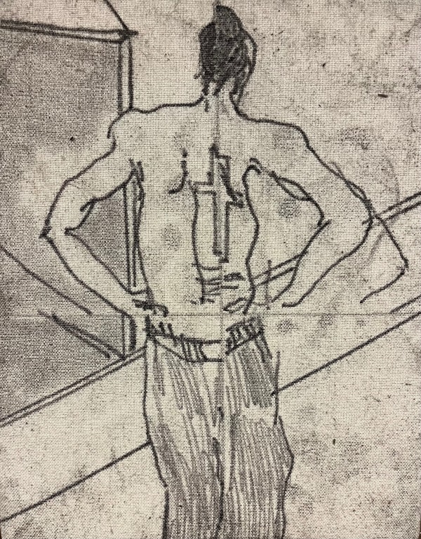 Daniel Kerrison Stock, Study for cross tattoo , 2024