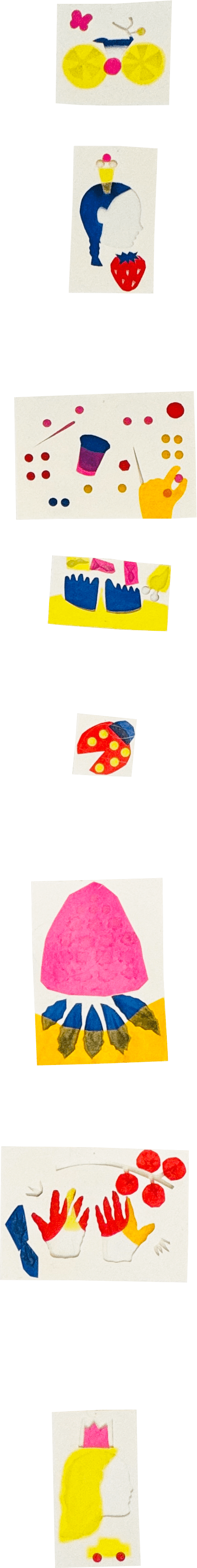 Yuliya Gwilym sensory memories of home, 2024 collage, ink and mixed media on paper variable