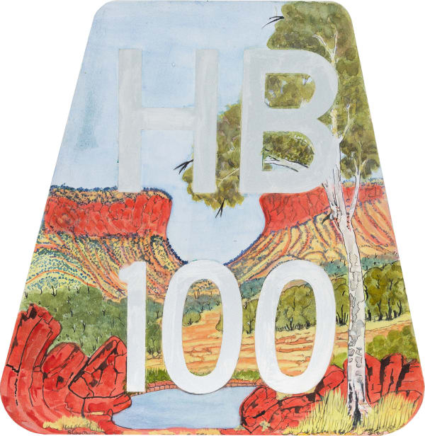 Iltja Ntjarra Many Hands, Selma Coulthard Nunay – 100 Hermannsburg Road Sign, 2022