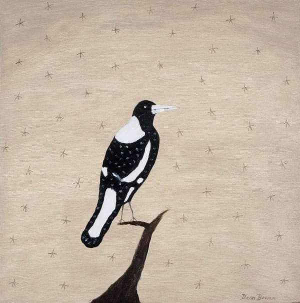 Dean Bowen, Perching Magpie (The Starry Night), 2014