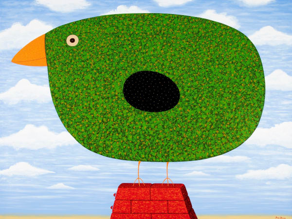 Dean Bowen, Perching Green Bird, 2022