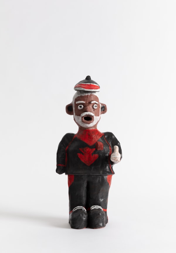 Hermannsburg Potters, Thomas Fishook & Kristoff Ratara – Hitchhiking Man, 2025