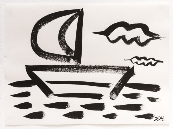 Deborah Halpern, Two Clouds and Boat, 2017