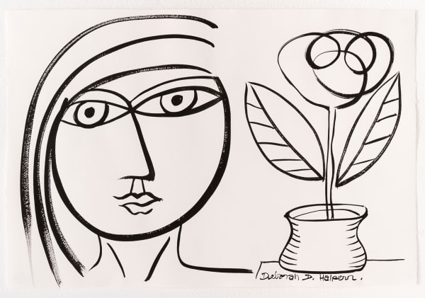 Deborah Halpern, Girl and Single Flower, 2017