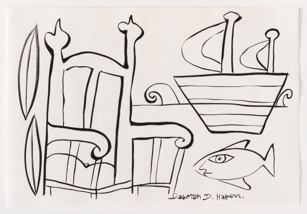 Deborah Halpern, Leaves, Chair, Boat, Fish, 2017