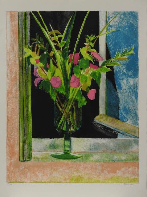 Guy BARDONE , Nature morte rose et noir, 1985