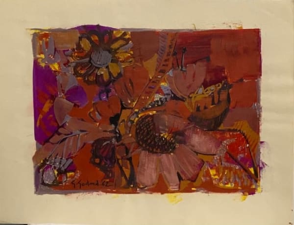 Gabriel GODARD, Fleurs rouges , 1962