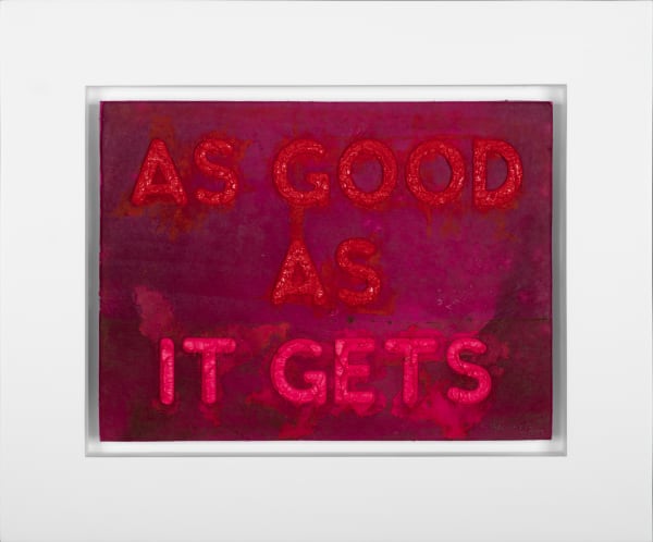 Mel Bochner, 'As Good As It Gets' Unique Work