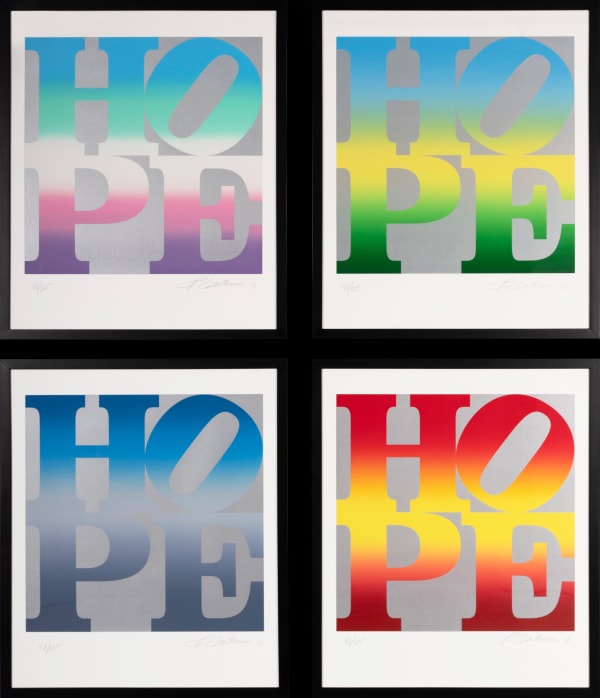 Robert Indiana, 'Four Seasons of Hope Silver' Set of Four, 2012