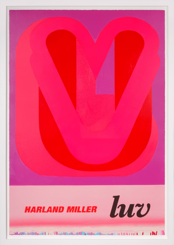 Harland Miller, 'LUV' Woodcut, 2023