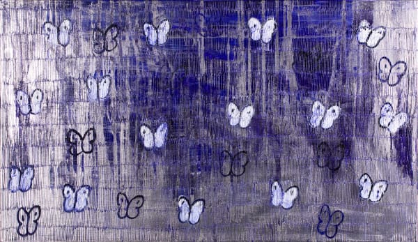 Hunt Slonem, 'Ascension Rain' Unique Oil Painting, 2023