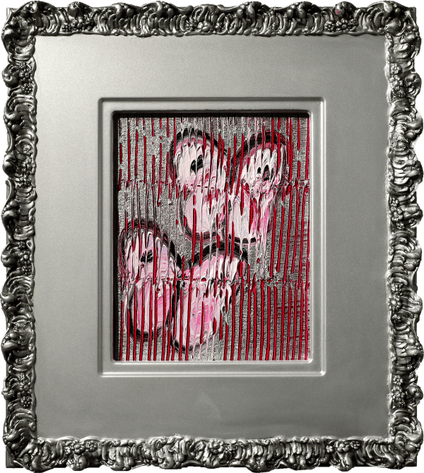 Hunt Slonem, 'Mystical Rose' Unique Painting, 2024
