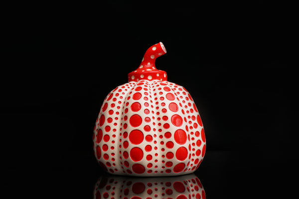 Yayoi Kusama, 'Pumpkin' White/Red Sculpture, 2016