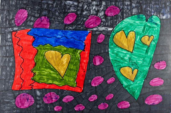 Maria Vanik, Untitled (Heart Faces), n.d.