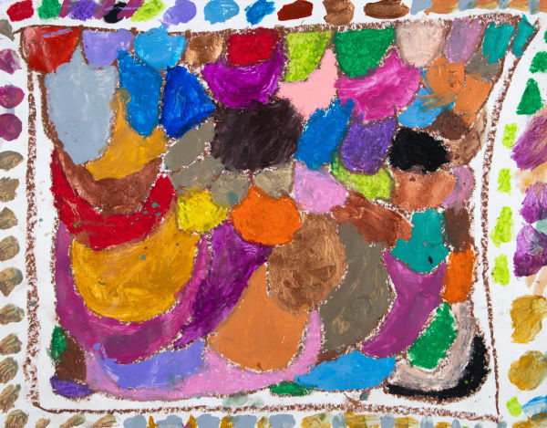 Marcus Imani Kennedy, Rainbow Design Pattern and Dots, 2021