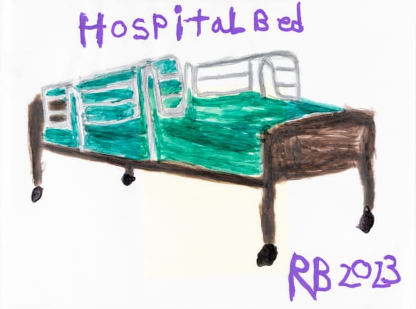 Renata Berdes, Untitled (Hospital Bed Purple), 2023