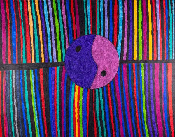 Bill Lilly, Rainbow Yin Yang Sign (Part 20), 2023