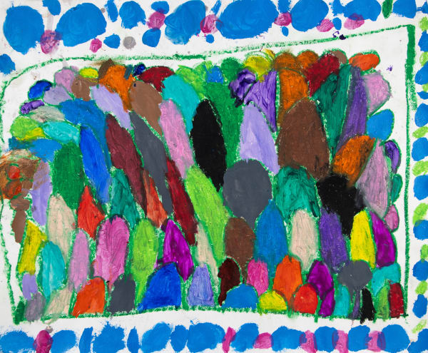 Marcus Imani Kennedy, Art Design Rainbow Pattern and Dots, 2021